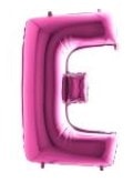 E harfi Pembe Fuşya folyo harf balon 40 inch 100 cm